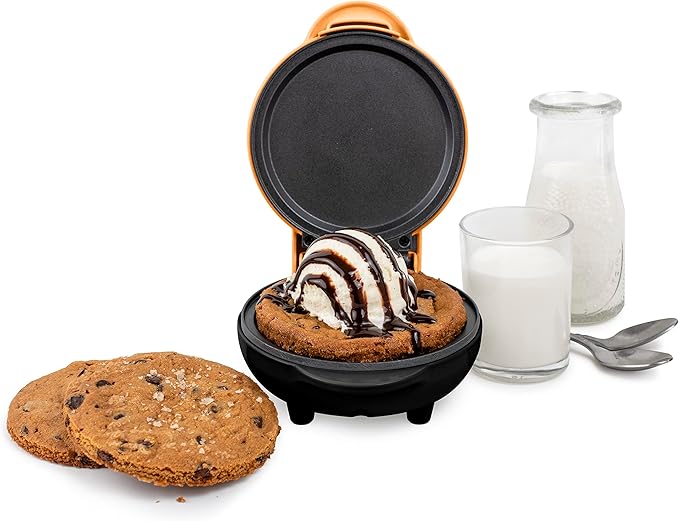 Nostalgia MyMini Personal Electric Griddle, Nonstick Griddle Perfect for Keto & Low-Carb Diets, Eggs, Omelets, Pancakes, Breakfast Sandwiches, Orange