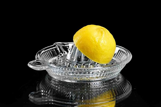 Ritzenhoff & Breker Vio 820003 Lemon Squeezer, Lemon Juicer, Citrus Press with Pouring Spout and Handle, Small Glass Juicer, 50 ml, 50 ml