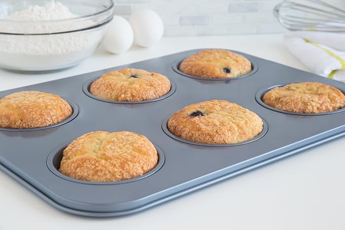 Fox Run Large Muffin Top Pan, 14 x 10.5 x 0.5 inches, Metallic