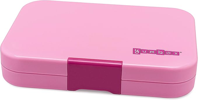Yumbox Tapas Leakproof Bento Box, Lunch box for women, Teens and Kids, Large size, 4 compartment tray with large section for sandwich, salads plus sides and dip well (Capri Pink - Rainbow)
