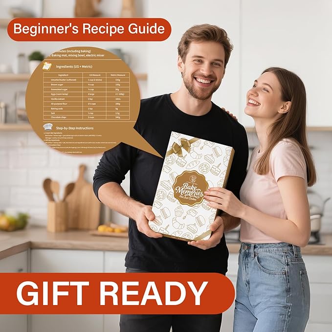 Silicone Baking Mat with Recipes, Silicone Mat for Baking Macaron, Bread, Pizza, Extra Thick Silicone Baking Mat with Measurement, Non Stick Pastry Mat for Dough Rolling Out