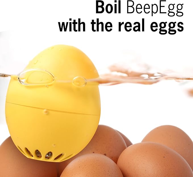 Tiger BeepEgg – Egg Timer for Boiling Eggs – Musical Egg Cooker for Soft, Medium, Hard Boiled Eggs – Food Safe – Singing Floating Egg Timer – Egg Cooker for 3 Levels of Doneness - Brainstream