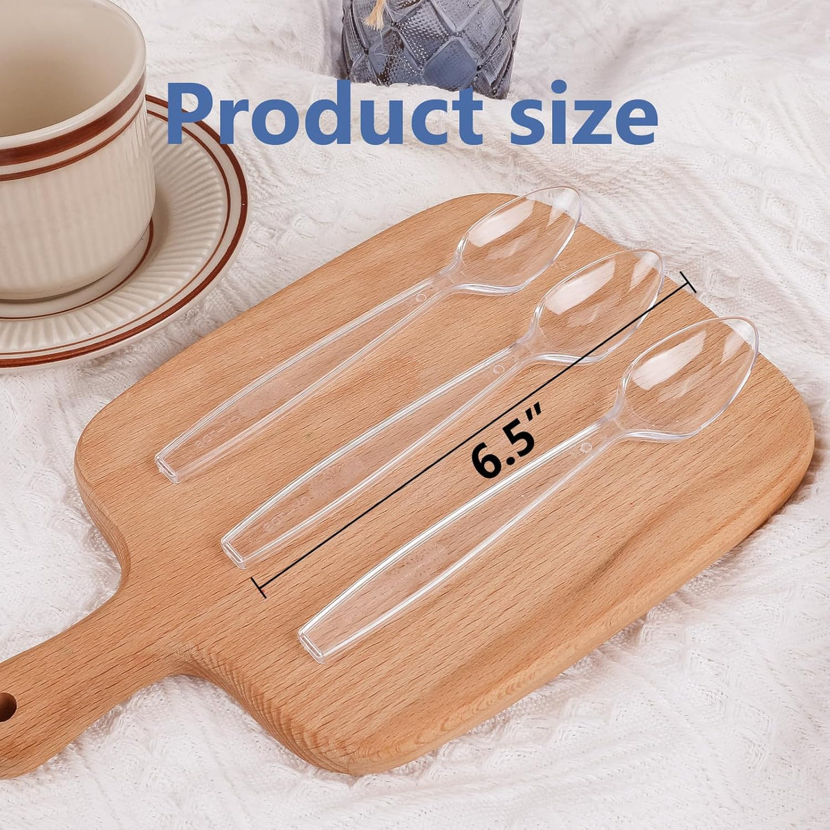 3000 Count Plastic Spoons Bulk - Plastic Silverware Spoons Heavy Duty, BPA-Free, Heat Resistant, Suitable for Family Gatherings, Outdoor Events, Commercial Catering