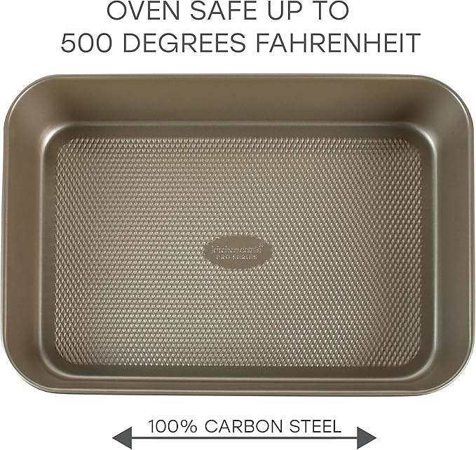 Kitchen Details Pro Series Deep Roasting Pan | Nonstick | Textured Diamond Base | Creates Even Heating | Safe up to 500 Degrees | Durable | Easy to Clean | Bakeware