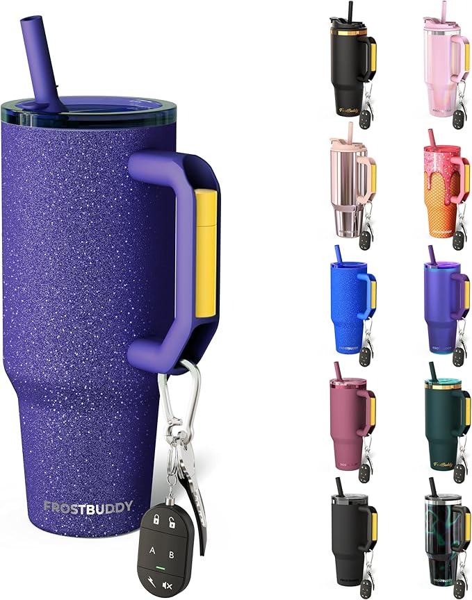 Thicc Buddy - 40 oz Stainless Steel Vacuum Insulated Tumbler with Lid and Straw for Water - Travel Mug Cupholder Friendly - Gifts for Women Men Him Her