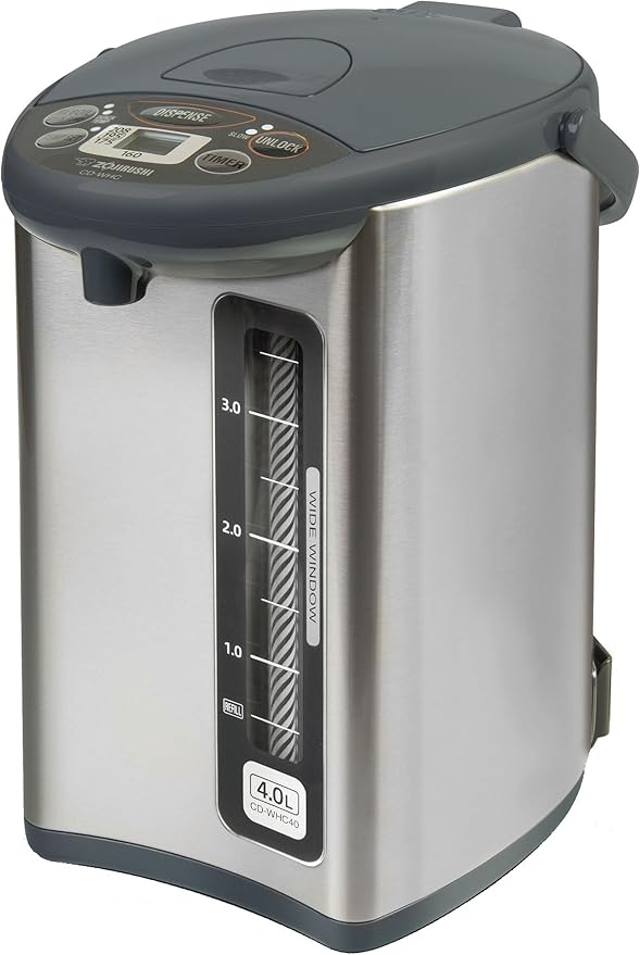 Zojirushi Micom Water Boiler & Warmer (135 oz) and Zojirushi Micom Rice Cooker and Warmer (1.0 Liter), Stainless Steel