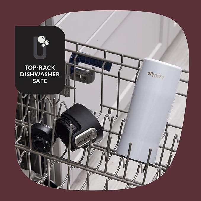 Contigo AUTOSEAL West Loop Vacuum-Insulated Stainless Steel Travel Mug with Easy-Clean Lid 16 oz 2-Pack Goji Berry Frosted Pearl Salt Frosted Pearl