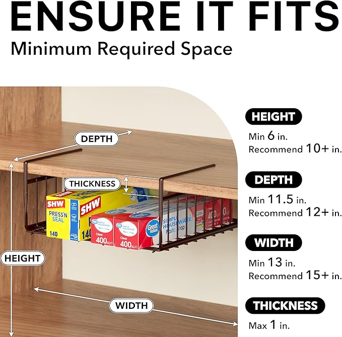Simple Houseware Lazy Susan & Under Shelf Basket