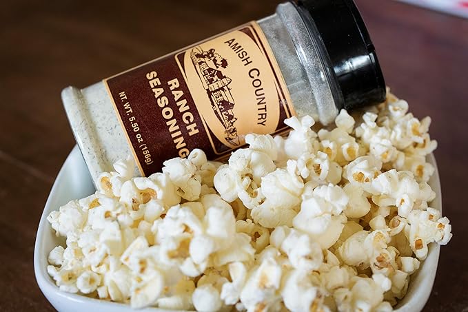 Amish Country Popcorn | Seasoning Variety Pack | BallPark Style ButterSalt - 5.5 oz and Ranch - 5.5 oz Popcorn Seasoning | Old Fashioned, Non-GMO