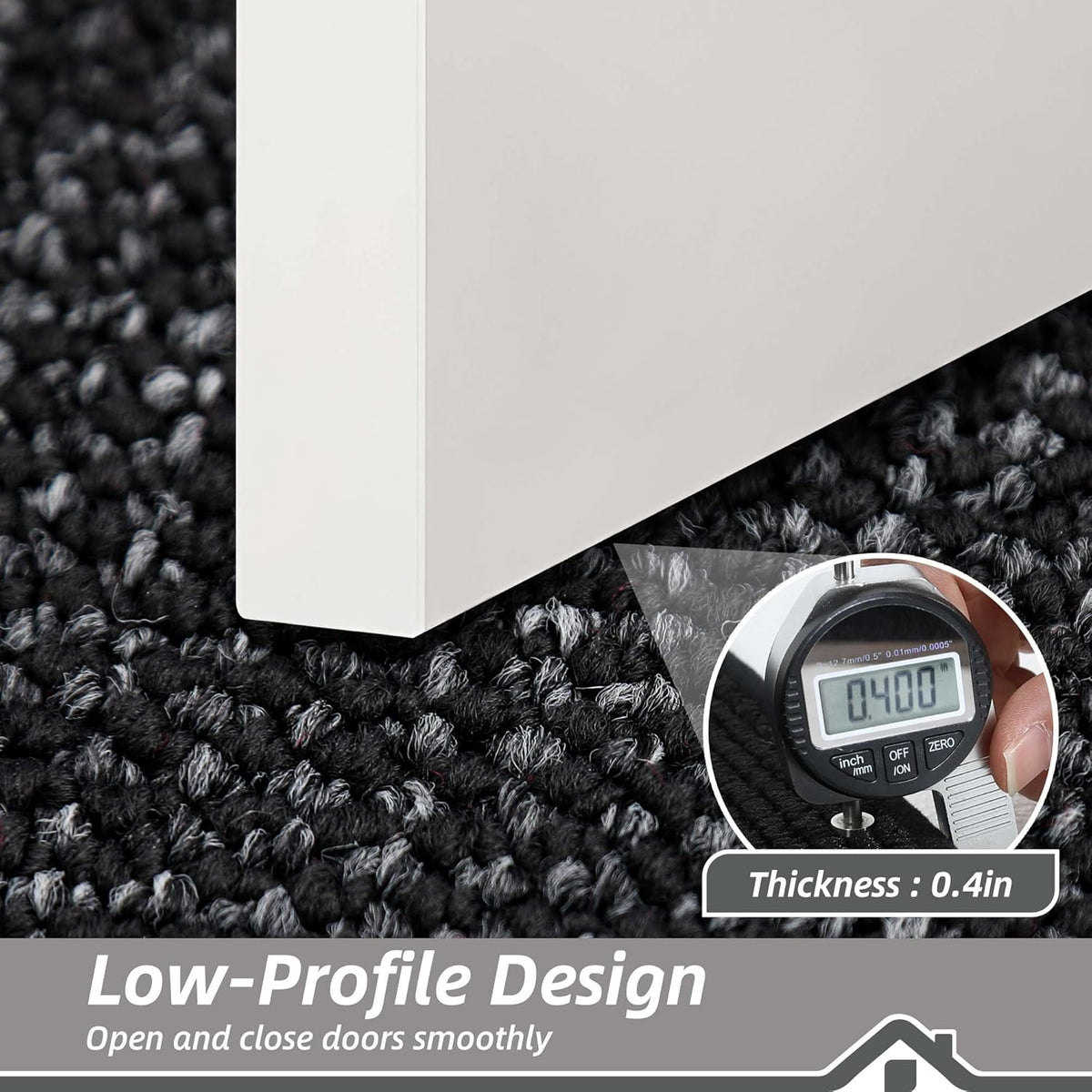 BEQHAUSE Indoor Door Mat 24" x 36", Dirt Trapper Door Mats Non-Slip Entryway Rugs Washable, Resist Dirt Absorbent Welcome Mat, Low Profile Floor Mats for Front Back Door and Entryway, Black