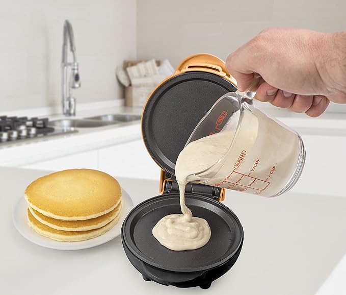 Nostalgia MyMini Personal Electric Griddle, Nonstick Griddle Perfect for Keto & Low-Carb Diets, Eggs, Omelets, Pancakes, Breakfast Sandwiches, Orange