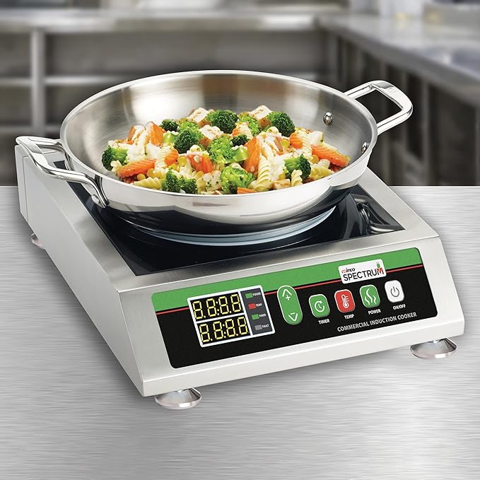 Winco EICS-18 Commercial-Grade Portable Induction Cooktop Burner, 1800 W, 120V