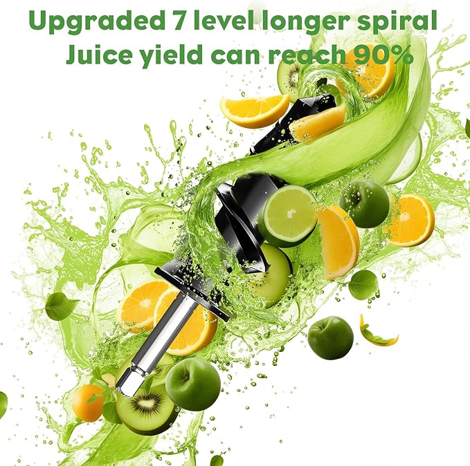 Masticating Juicer Attachment for KitchenAid Stand Mixer, Cold Press Juicer machines with Dual Feed Chute, Slow Masticating Juicer, Attachment for Kitchenaid Mixers