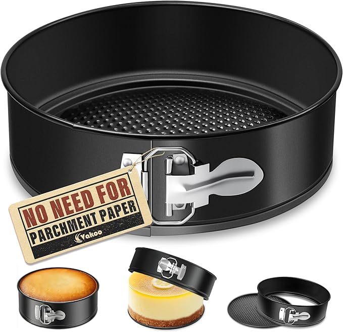 Vakoo 9 Inch Springform Pan - Nonstick, Leakproof Cheesecake Pan for Baking, Easy Release, No Parchment Paper Needed