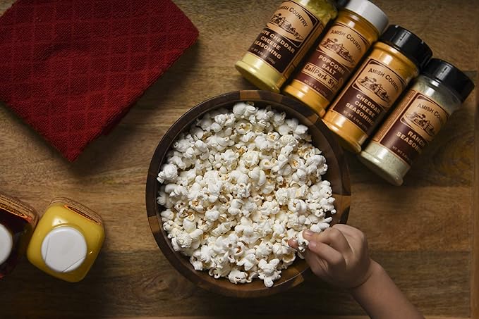 Amish Country Popcorn | 6-4 oz Bags | Variety Popcorn Kernel Set with Toppings | Old Fashioned, Non-GMO and Gluten Free