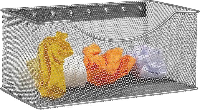 YBM Home Magnetic Basket Storage Organizer with 16 Strong Magnets for Metal Desk, Fridge, Whiteboard, and Wall Locker Accessories, Large (8-Pack)