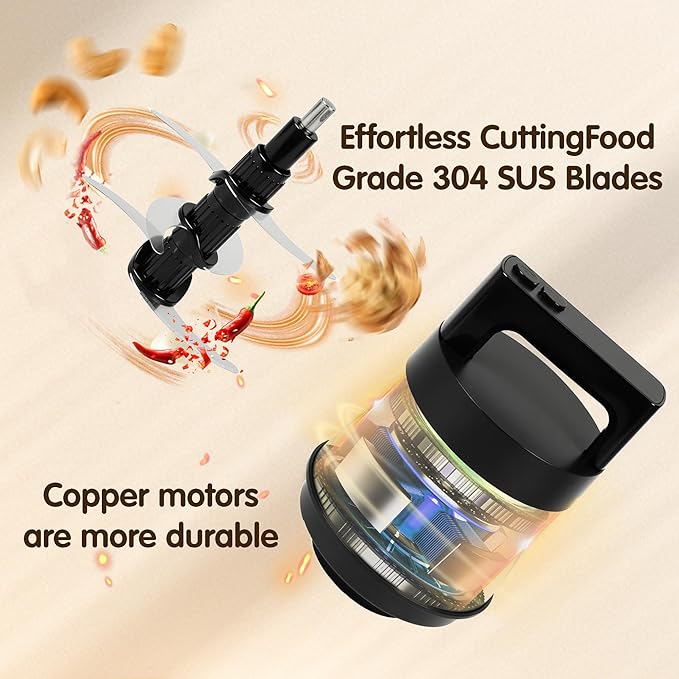 Meat Grinder 6L Large Capacity,1200W Heavy Duty Electric Food Processor for Frozen Meat,Vegetable and Nuts with 3-Layer Blades & Stainless Steel Bowl,Dishwasher Safe,for Family BBQ,Keto Meal