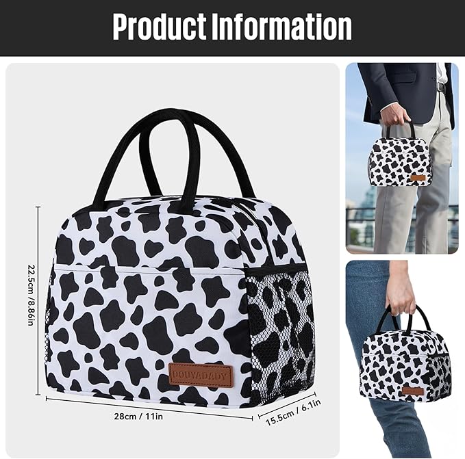 douyadady Lunch Bag Women/Men Lunch Box Women/Men (cow)
