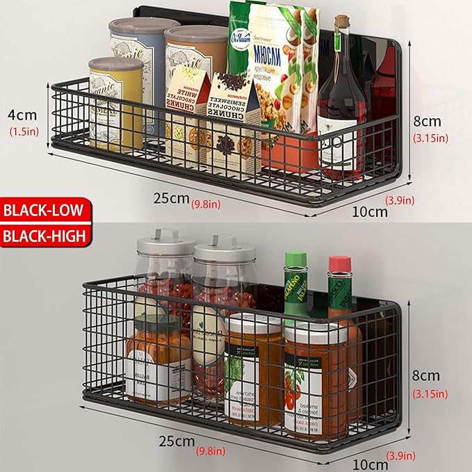 Buyyyit Magnetic Basket Shelf Fridge Bin Holder Laundry Room Organization Home Storage Class Office School
