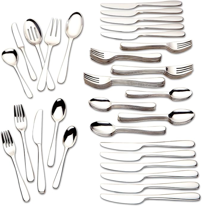 Lenox Stratton Flatware Set, Silver, 65 Piece