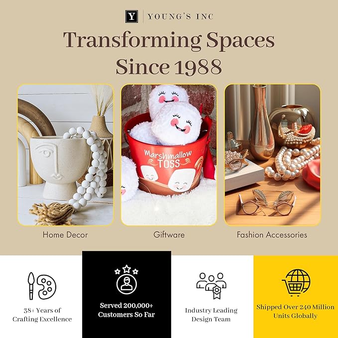 Young's Inc. Ceramic Soap Dispenser Pump, White Winter Lotion Pump Dispenser for Bathroom Decor Kitchen, Liquid Soap Lotion Pump Bottle