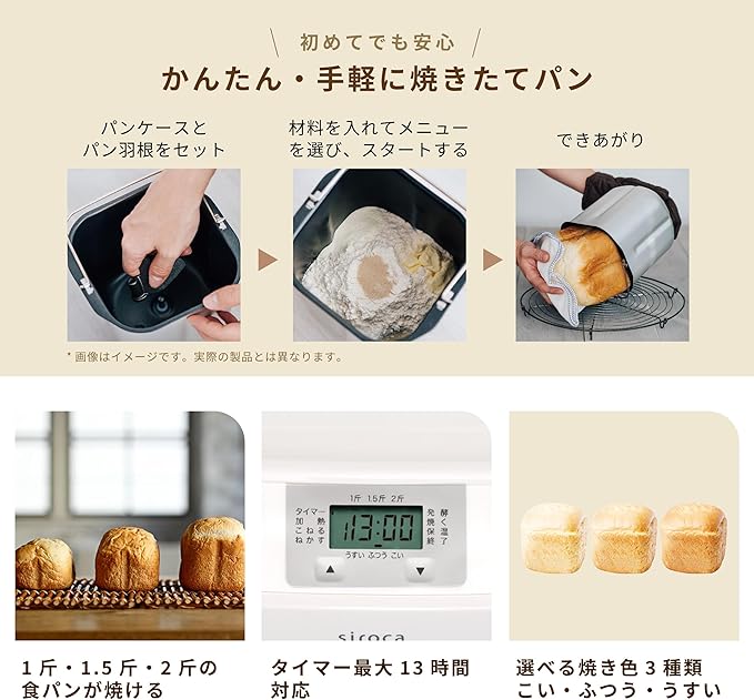 Siroca Home bakery (2 loaf"1.2 kg" type) SB-111