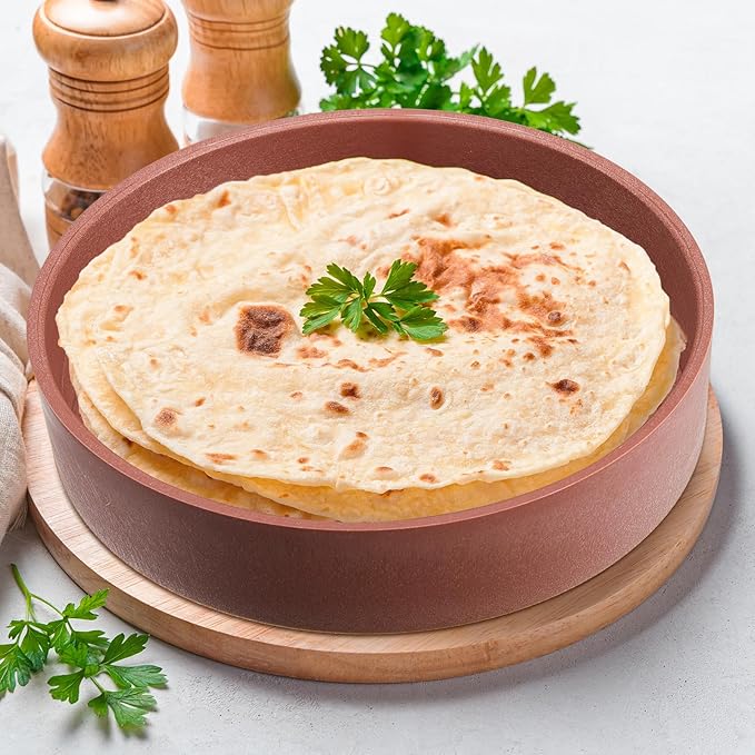 Sabary 2 Pcs Tortilla Warmer with Lid 8.5 x 2.4 Inch Robust Plastic Tortilla Holder Taco Keeper Pancake Waffles Food Container Microwave Save for Mexican Night Fiesta Party Home Restaurant Bar