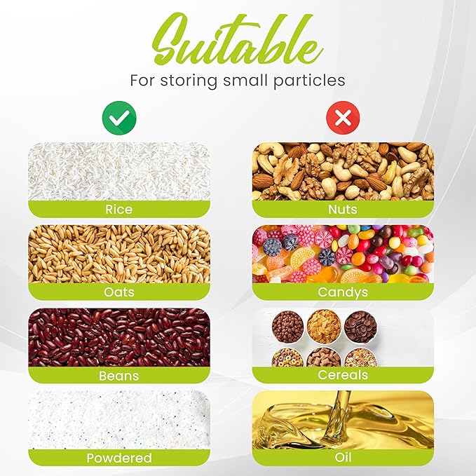 Wall Mounted Dry Food Dispenser with Individual Containers and Removable Walls for Rice, Beans, small grains, Lentils for Pantry and Kitchen Storage with Measuring Cup – 5 Grids