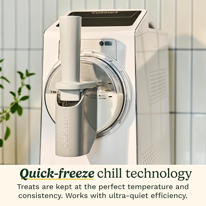 Cuisinart 6-in-1 Slushy & Soft-Serve Maker, Ice Cream Maker Machine Makes Soft-Serve Ice Cream, Slushies, Sorbet and More, Quick-Freeze Chill Technology Maintains Perfect Temperature, ICE-200