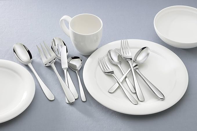 Lenox Stratton Flatware Set, Silver, 65 Piece
