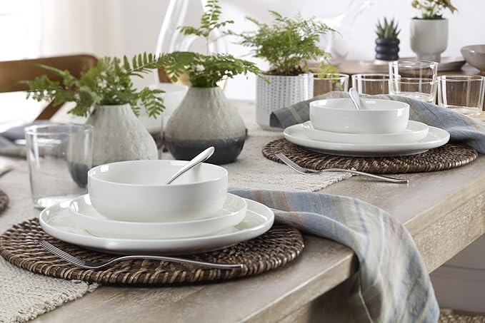 Oneida 899205 24 Seven White 24-Piece Dinnerware Set, Service For 8