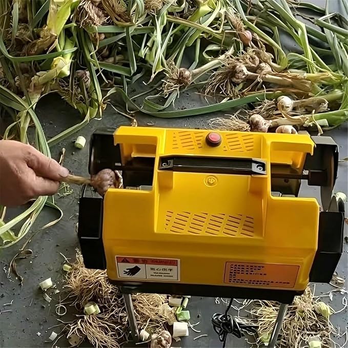 Electric Garlic Root Stem Cutter, Double Head Garlic Top Tails Remover Machine,Cut Beard and Roots, for Garlics, Onion