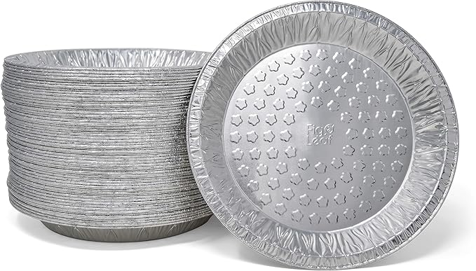 Fig & Leaf (360 Pack) Premium 9-Inch Pie Pans l Disposable Aluminum Foil l Heavy-Duty l Tin Plates for Tart Quiche Pies