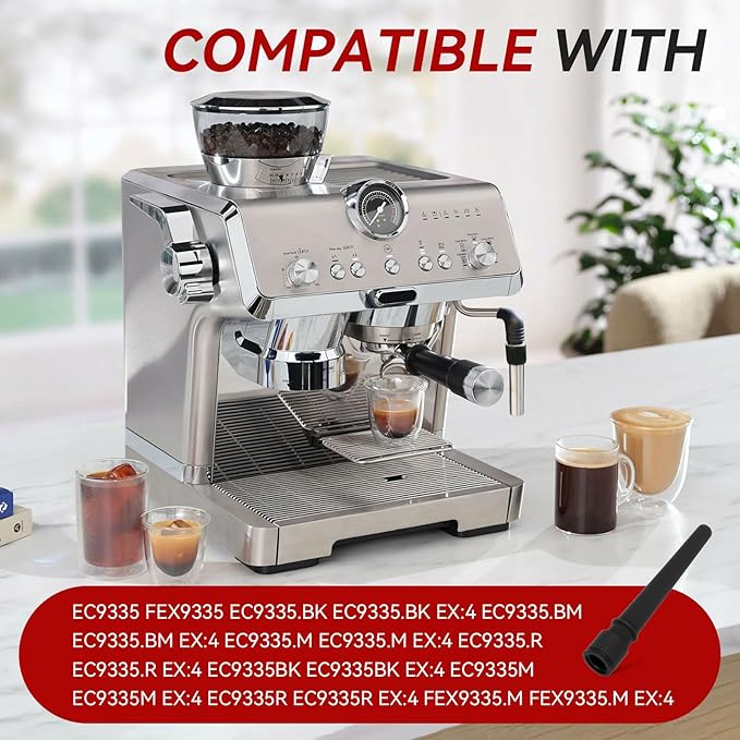 Steam Nozzle 5313259991 Coffee Machine Lower Tube - Fits for De'Longhi Espresso Coffee Maker Milk Foam Spout 1 Hole Silicone Milk Foam Spout Replacement Suitable for Cafe Milk Tea Shop Families to Use