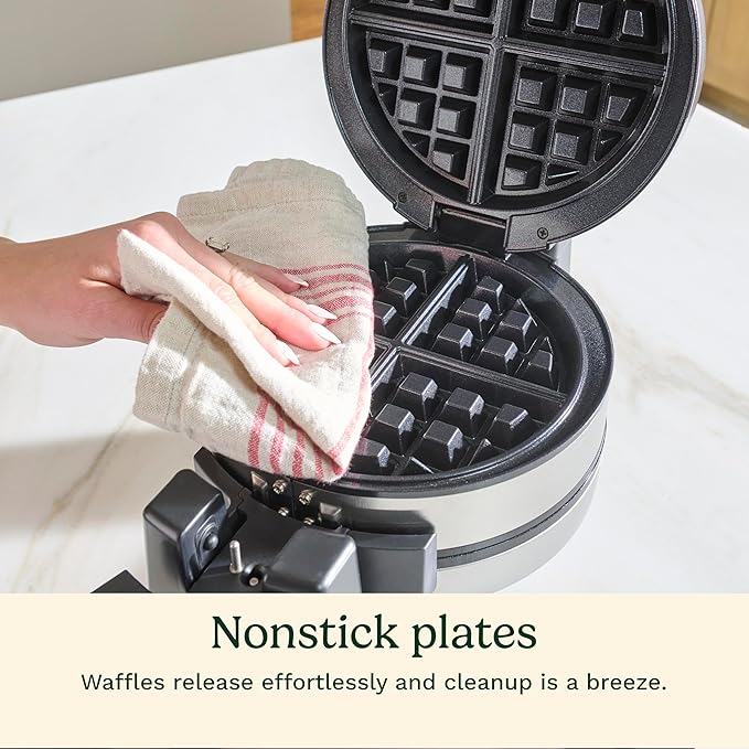 Cuisinart Double Flip Belgian Waffle Maker, WAF-F40NAS, Stainless Steel, Grey and Black