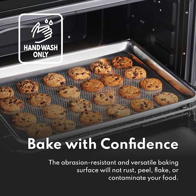 New Star Foodservice Commercial-Grade 18-Gauge Aluminum Sheet Pan/Bun Pan (15 L x21 W x1 H (Two Thirds size) Measure Oven)