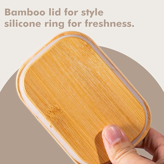 54oz 3PCS Rectangle Glass Storage Containers with Lids, Glass Jars with Bamboo Lids, Clear Food Storage Jar, Sugar Coffee Containers, Pantry Container for Pasta, Rice, Flour, Oats, Tea