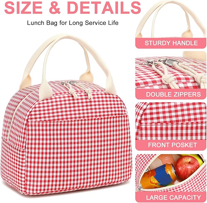 Bluboon Lunch Box for Women Cute Lunch Bag Reusable Insulated Lunch Bags Large Capacity Lunchbox Cooler for Work Picnic or Travel