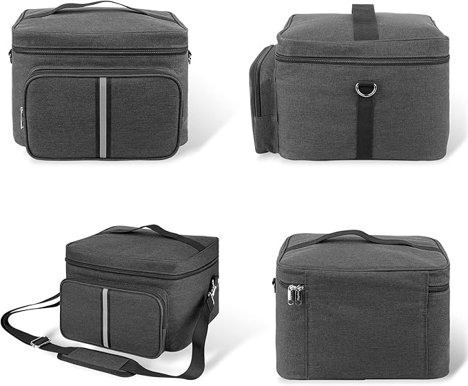 Storage Shoulder Bag Compatible with Most 4-slice Toasters, Toaster Portable Storage Bag with zipper for Most 4-slice Toasters and Extra Accessories (Dark Grey)