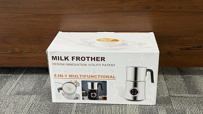 Milk Frother and Steamer, Electric Milk Frother with Detachable Stainless Steel Jug, Hot & Cold Foam Maker for Latte, Cappuccino, Coffee, 10oz Froth / 17oz Heat