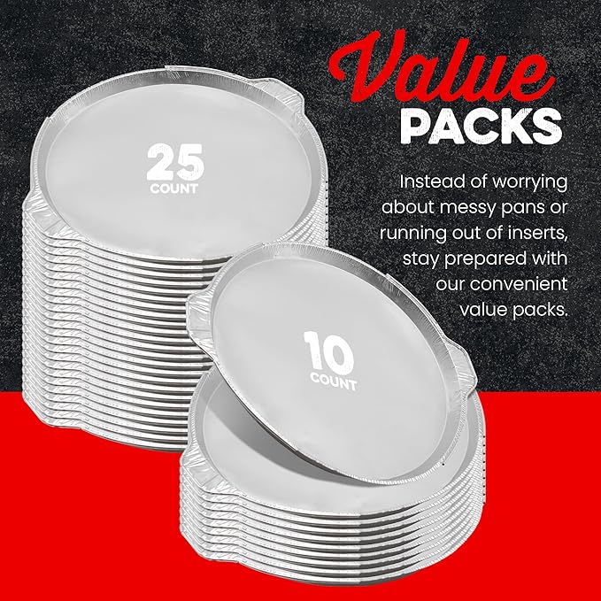 12" Pizza Oven Insert Pan (25-Pack) - Disposable Aluminum Liner for Countertop Pizza Makers, Fits Betty Crocker Pizza Maker, Piezano & More