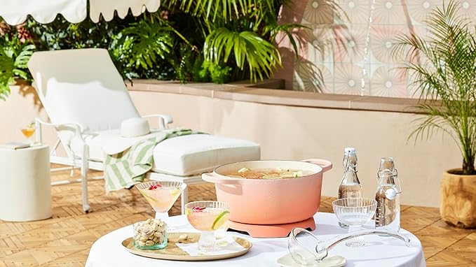 Le Creuset Enameled Cast Iron Signature Round Dutch Oven, 7.25 qt., Peche