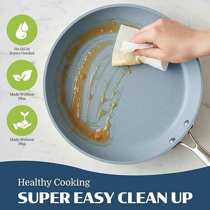 Granitestone Ceraluxe 20 Pc Ceramic Cookware Set Nonstick, Complete Pots and Pans Set Non Stick for Kitchen with Bakeware, Utensils & Steamer, Non Toxic Made Without PFOA PFOS, Oven & Dishwasher Safe