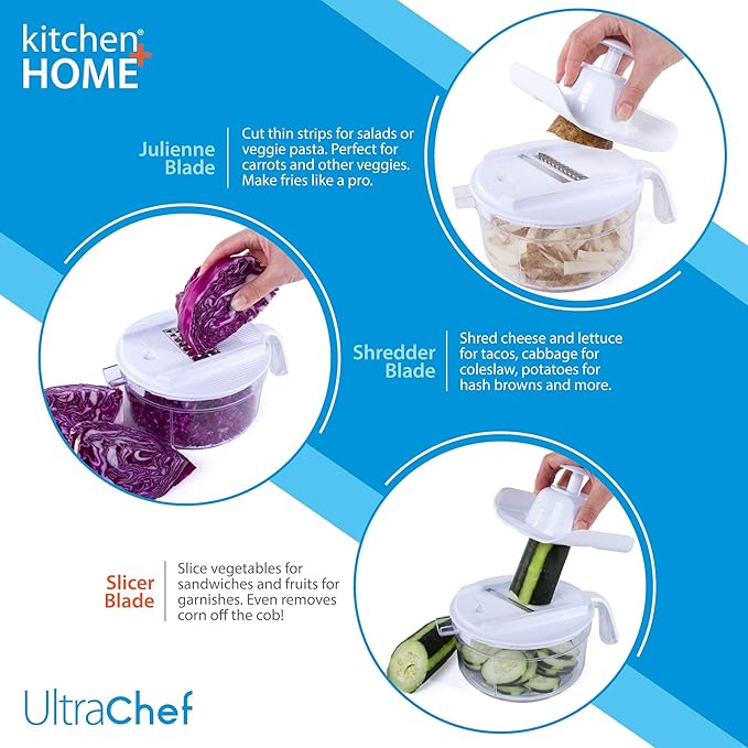 7 in 1 Food Chopper - As Seen on TV Manual Food Processor