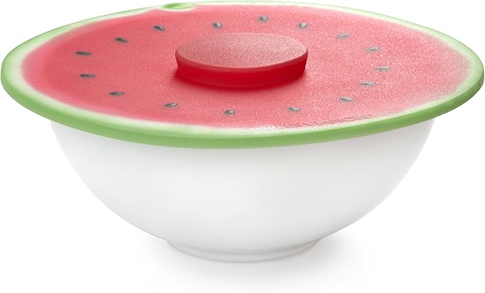Charles Viancin - Watermelon Silicone Lid for Food Storage and Cooking - 9''/23cm - Airtight Seal on Any Smooth Rim Surface - BPA-Free - Oven, Microwave, Freezer, Stovetop and Dishwasher Safe