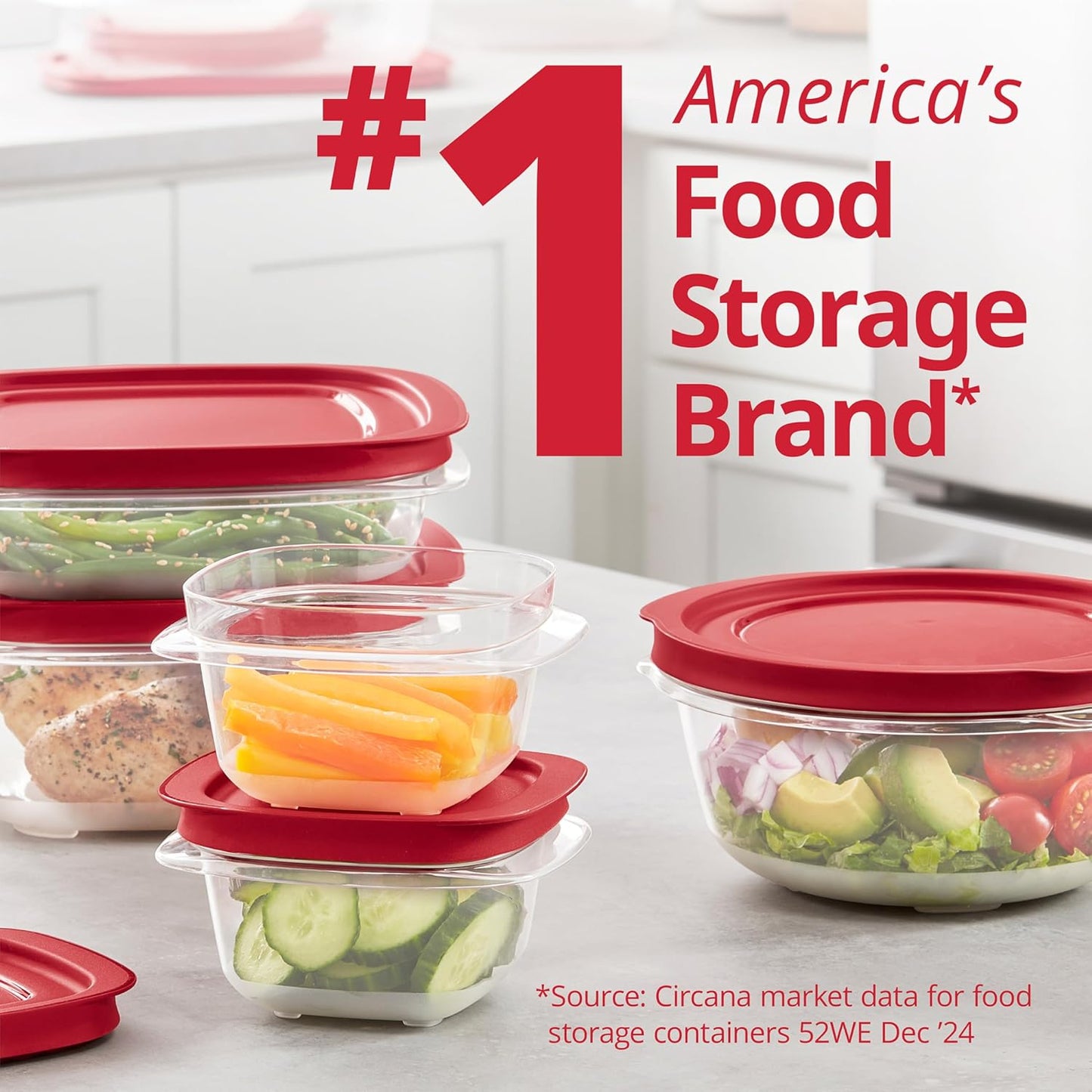 Rubbermaid EasyStore Containers, 44-Piece Set, Food Storage Containers, Food Storage Containers with Lids