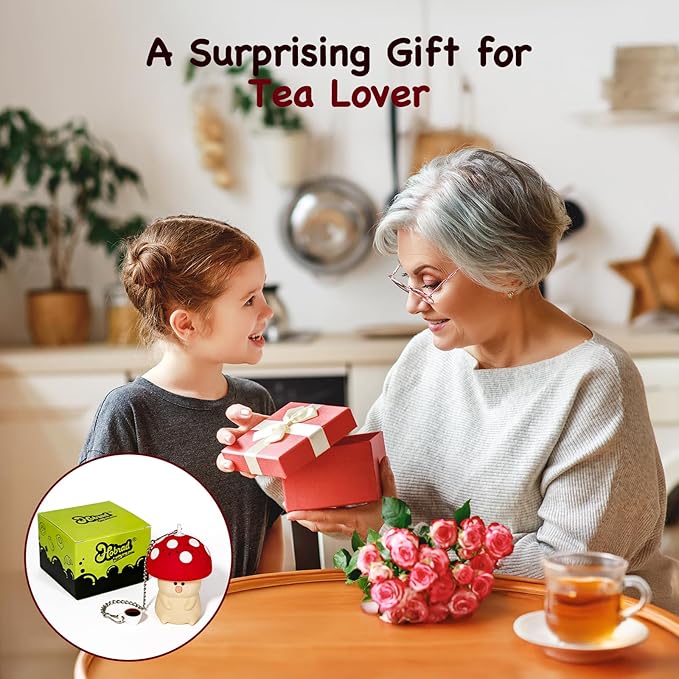 Mushroom Tea Infuser Tea Strainers For Loose Tea Cute Tea Infuser Tea Accessories For Tea Lovers Cute Kitchen Accessories Mushroom Gifts