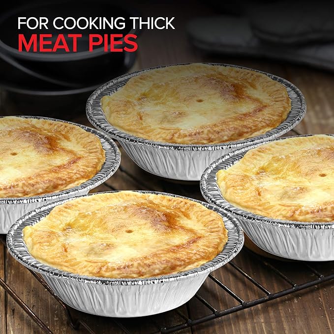 Stock Your Home 3 Inch Aluminum Foil Pie Pans (200 Count) Disposable & Recyclable Mini Pie Pans, Small Pie Tin for Baking, Cafes, and Restaurants, Durable Individual Pie Pan for Fruit Tarts, Quiche