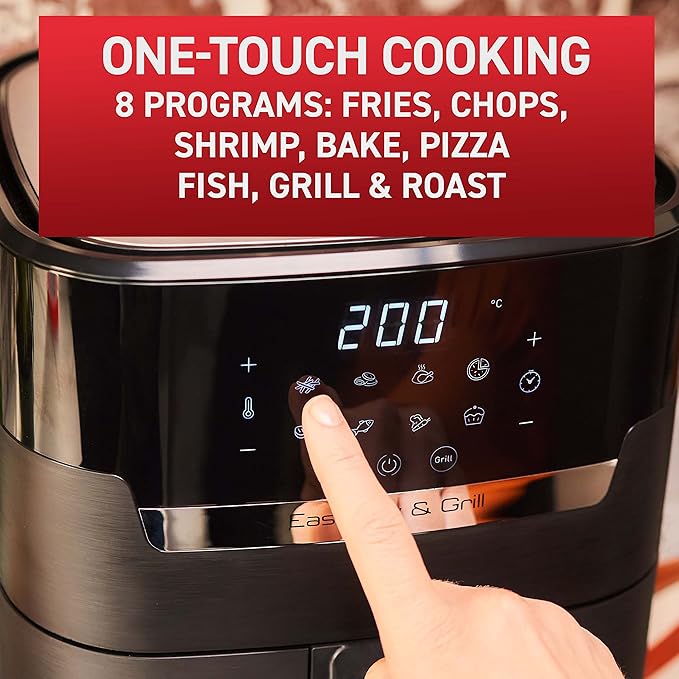 T-fal Air Fryer & Grill Combo Digital, 2-in-1, 4.4 Qrt, black