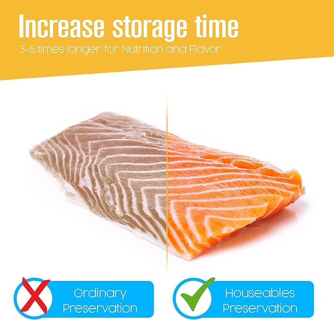 Houseables Vacuum Sealer Bags for Food, Vacuum Seal Bags, Food Saver Rolls 11 Inch, 50FT, 2 Pack, Large, Sealer Rolls, Sous Vide, Vac Airtight Storage, Vaccum Sealed, Store a Meal, Microwave & Freezer
